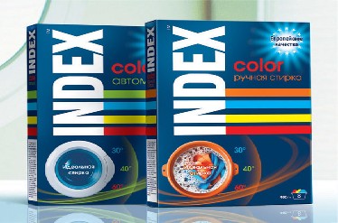 Coruna branding group провела рестайлинг серии упаковок стирального порошка index компании \