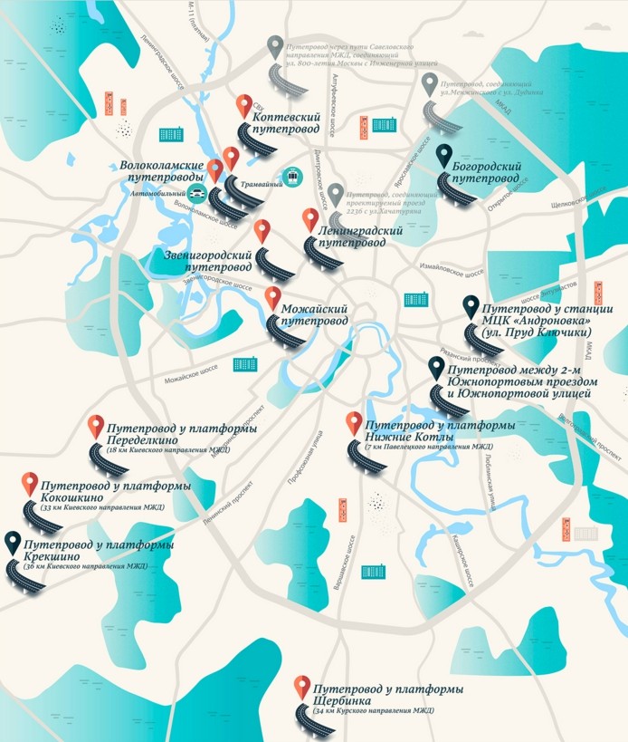 Карта строек москвы департамент строительства