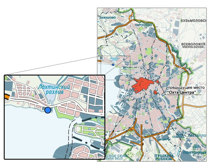 Карта спб охта