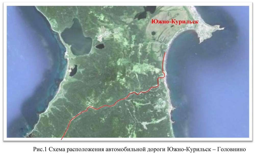 Карта южно курильск