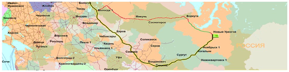 Трасса сургут салехард карта