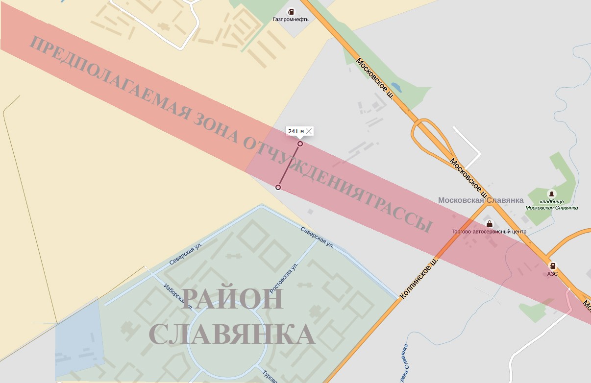Карта славянки спб