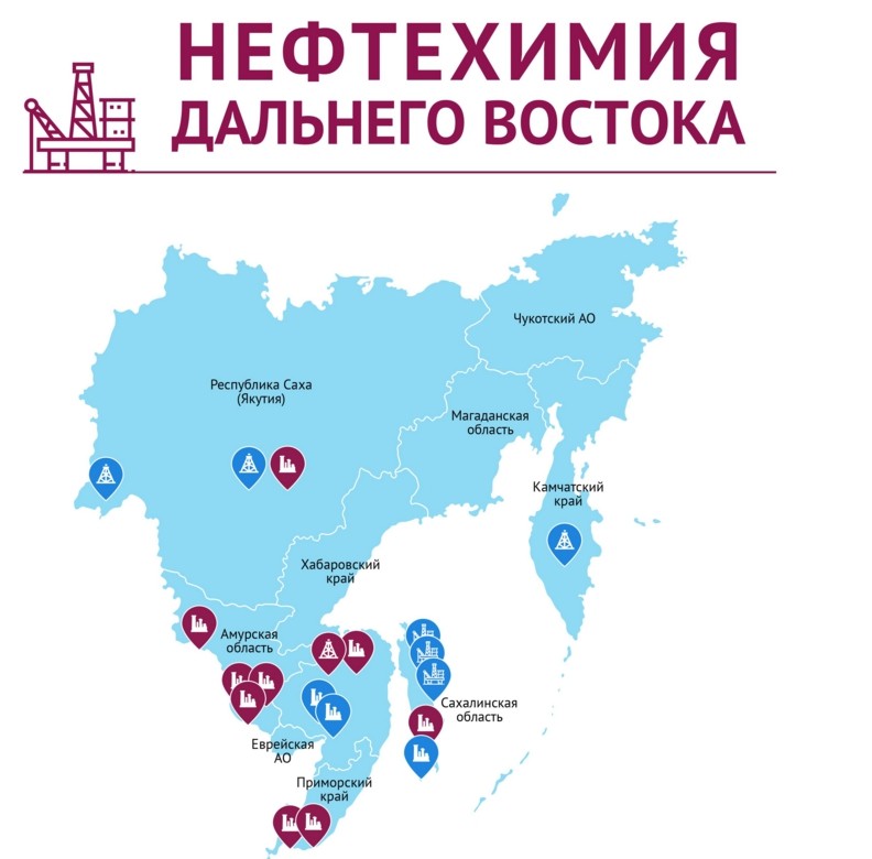 Промышленность на дальнем востоке карта